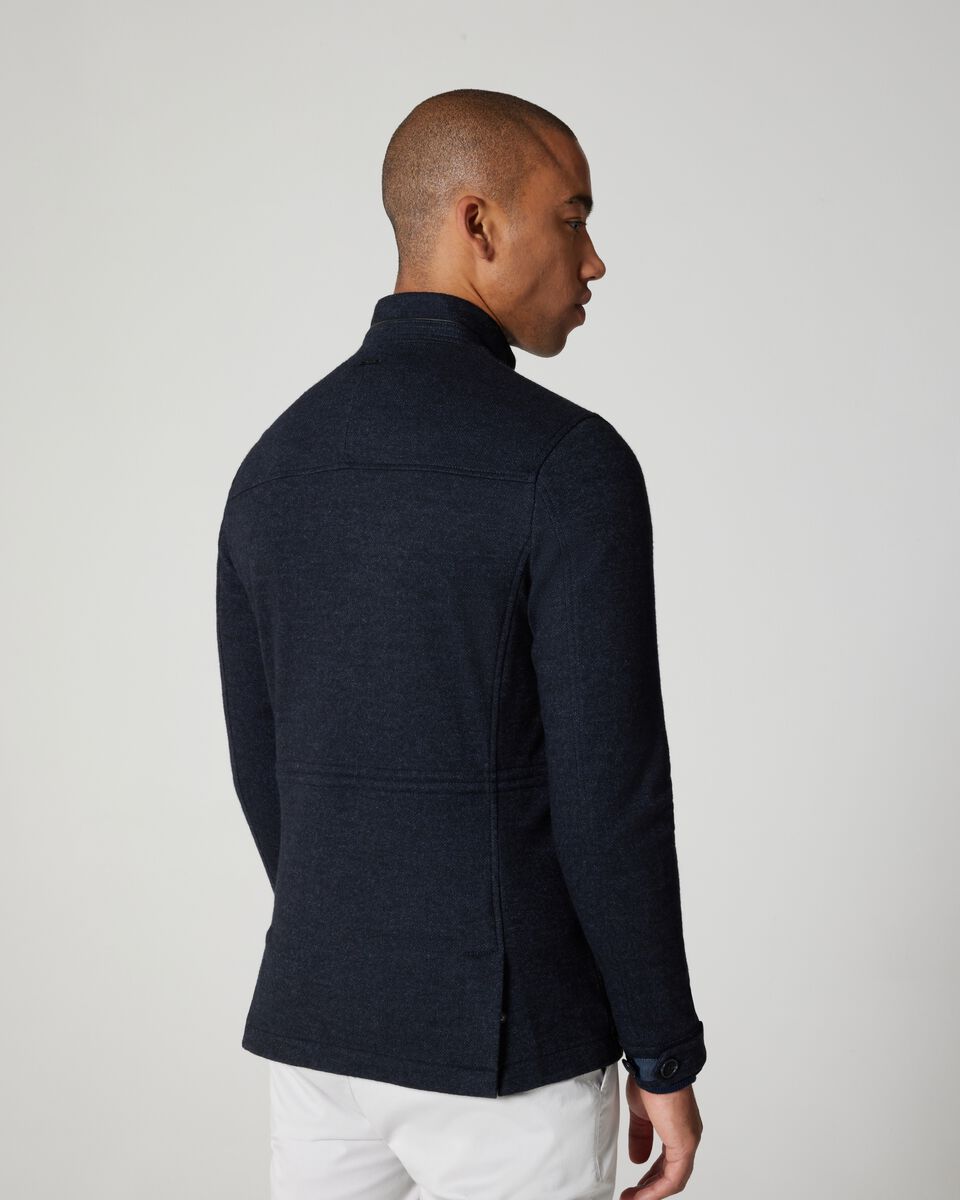 4 Pocket Wool Blend Utility Jacket 